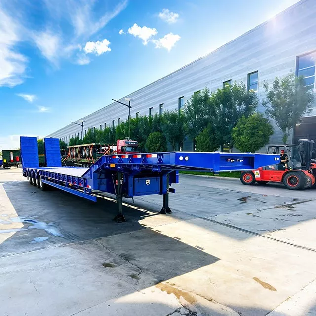 Алынатын қаз мойын төмен төсеніш жартылай тіркеме